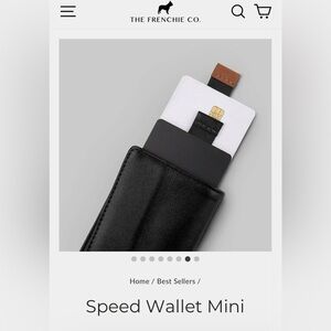 The Frenchie Co-Hand Crafted Dark Navy/Brown Leather Wallet with AirTag Holder